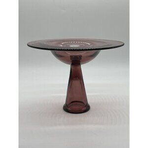 LE Smith Amethyst Orb / Saturn Candleholder Console Bowl Centerpiece